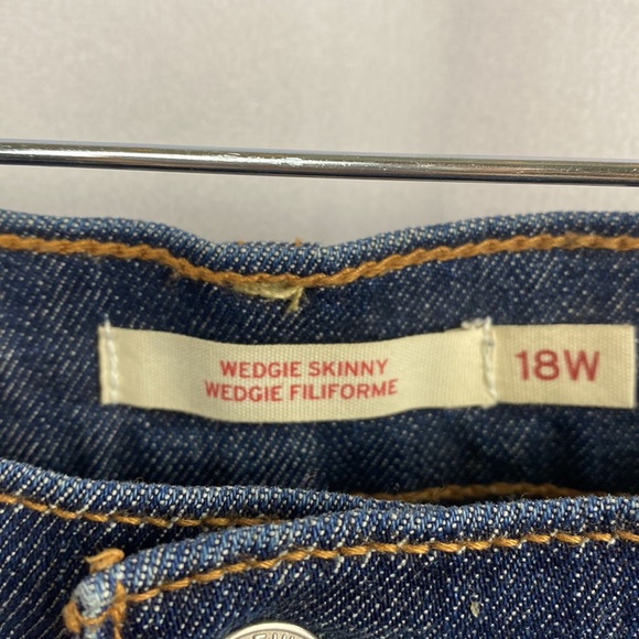 Levi's Wedgie Icon Fit Salsa Dark Stone Skinny - Size 18W - Picture 7 of 16